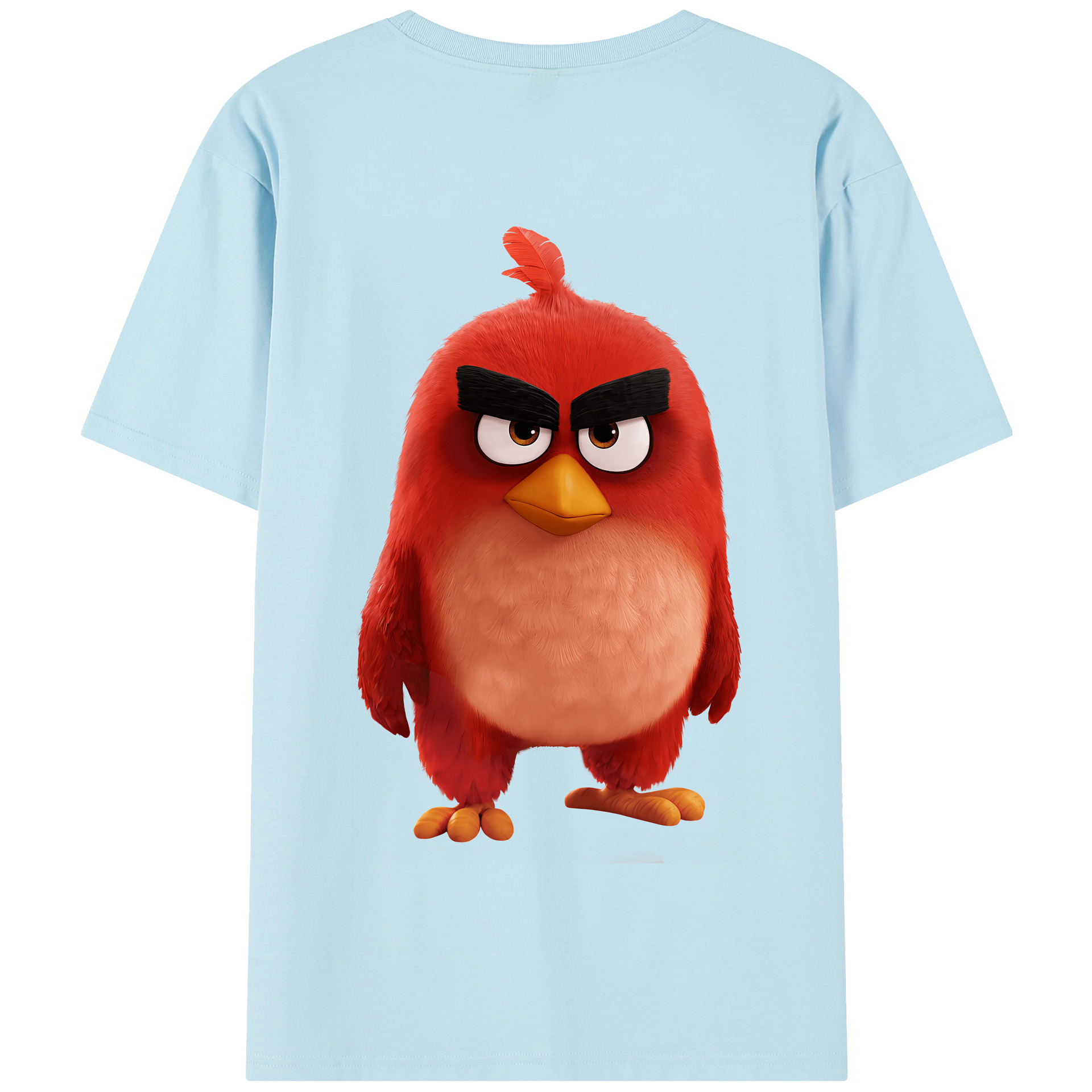 （画像用） Angry Birds アングリーバード 綿100％半袖Tシャツ（背面プリント）
